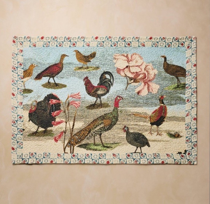 John Derian For Target Quilted Throw Bird Collage NWT Limited Edition 2025 gallery