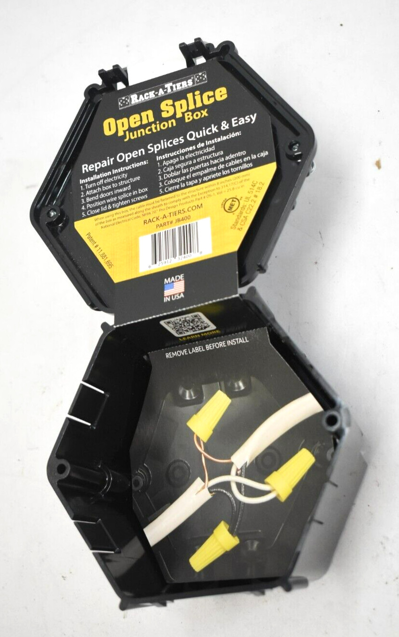 Rack-A-Tiers Open Splice Junction Box Repair Open Splices Quick & Easy JB400 gallery