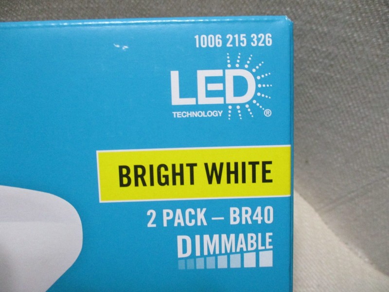 (2-PACK) Ecosmart 75W Equivalent LED Dimmable Bright White BR40 Light Bulbs NEW gallery