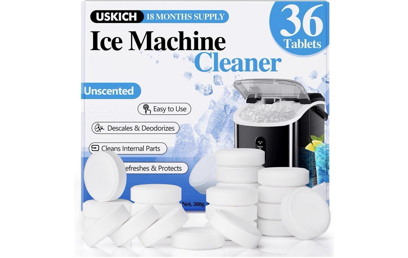 Ice Machine Cleaner Descaler Gentle Household Cleaning Descaling Sheet (36 Pack) gallery