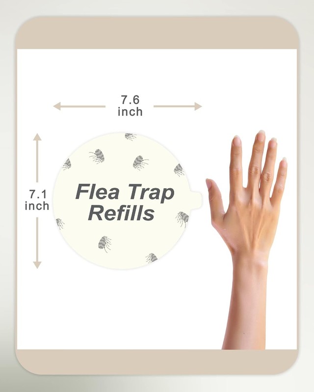 20 Pack Flea Trap Refill Discs Replacement Glue Boards 7.1 Sticky Pads Fits New gallery