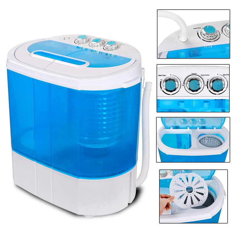 Portable Washing Machine Compact lightweight 10lbs Washer w/ Spin Cycle Dryer gallery