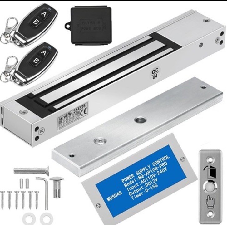 Access Control Outswinging 600lb Electromagnetic Door Lock Kit System gallery