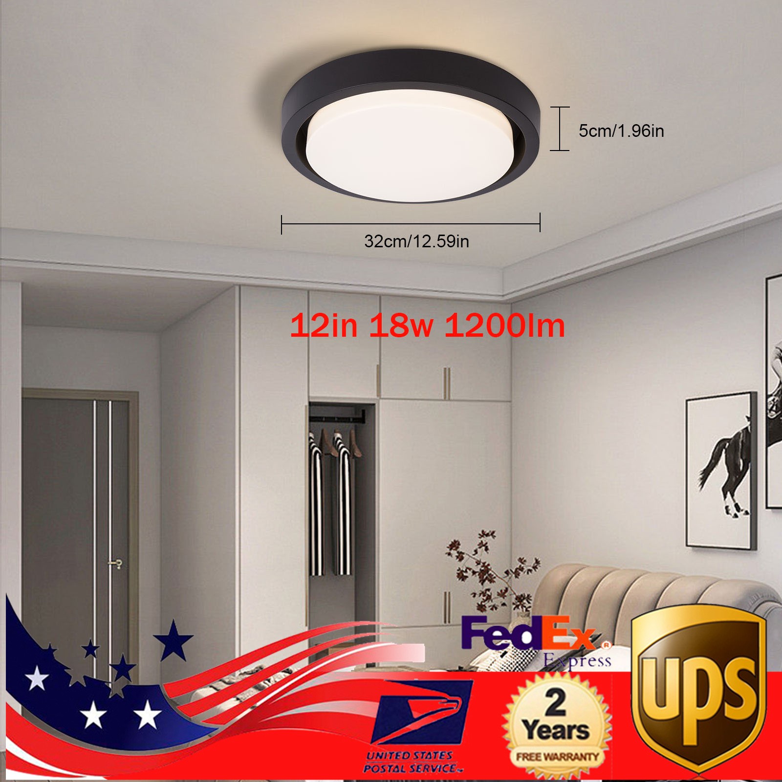 Ceiling Light LED Ceiling Lamp LED Fixture 18W Acrilic For Living Room 110V-120V gallery