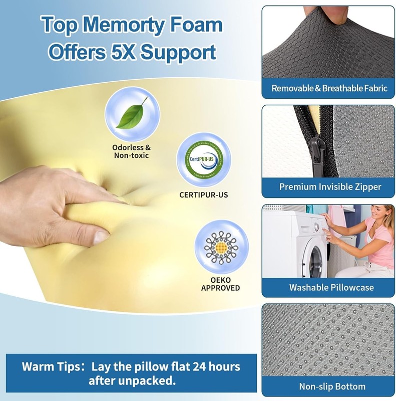 Reading Pillow for Sitting Up Back Support Lumbar Neck Sleep Bed Chair gallery