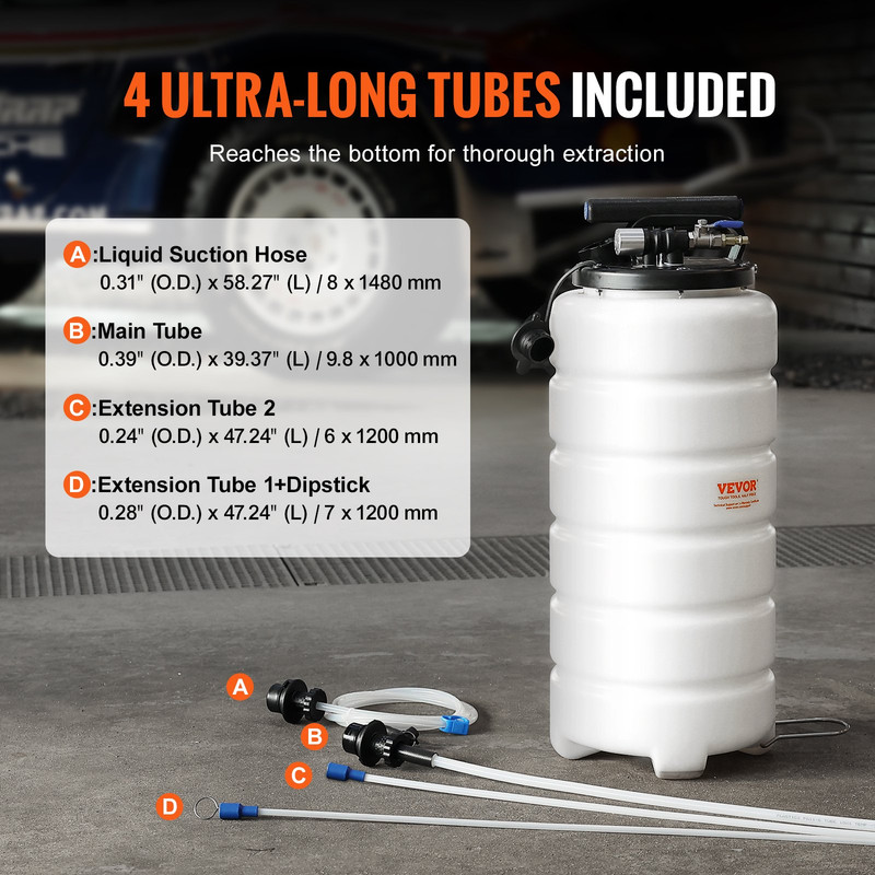 4 Gal (15L) Fluid Extractor | Pneumatic/Manual Oil Changer Vacuum Pump gallery