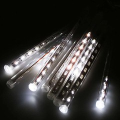 Solar Meteor Shower LED Lights Waterproof Light Tube String Garden Outdoor Decor