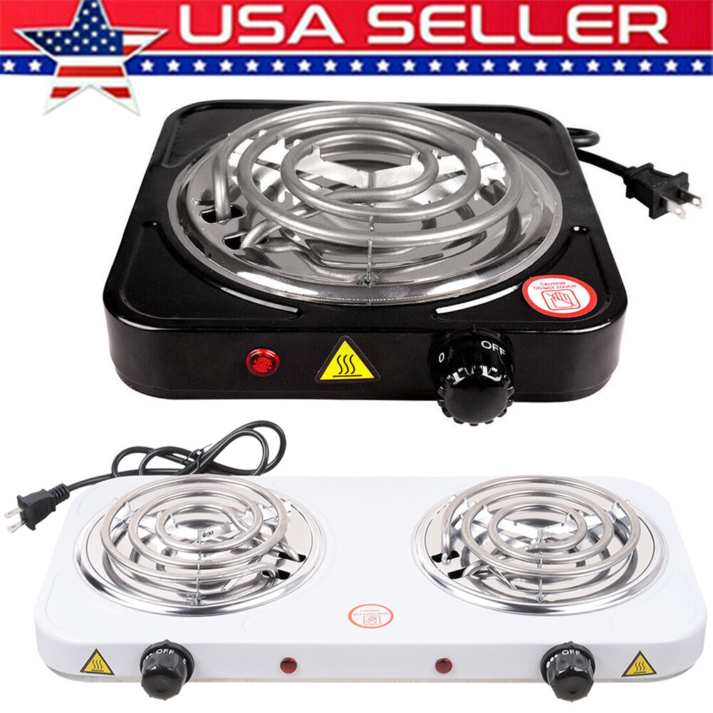 2000W Portable Electric Single Double Burner Hot Plate Cooktop Countertop Stove gallery