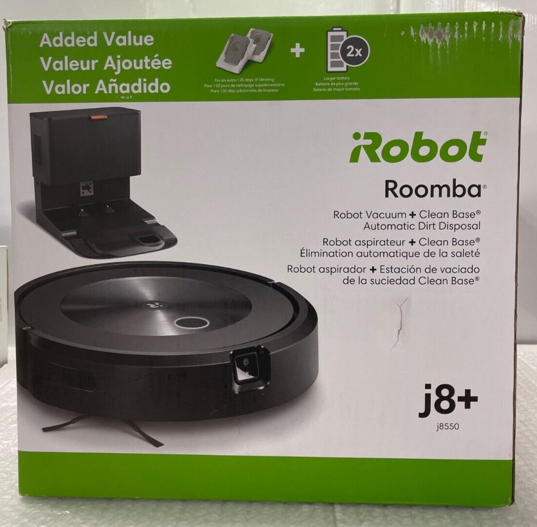 iRobot Roomba j8+ Robot Vacuum Wi-Fi Connected Self-Emptying j8550 Black gallery