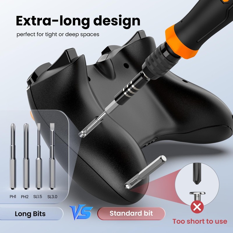 152-in-1 Precision Screwdriver Set, Magnetic Tool Kit for Electronics, PC, Macbo gallery