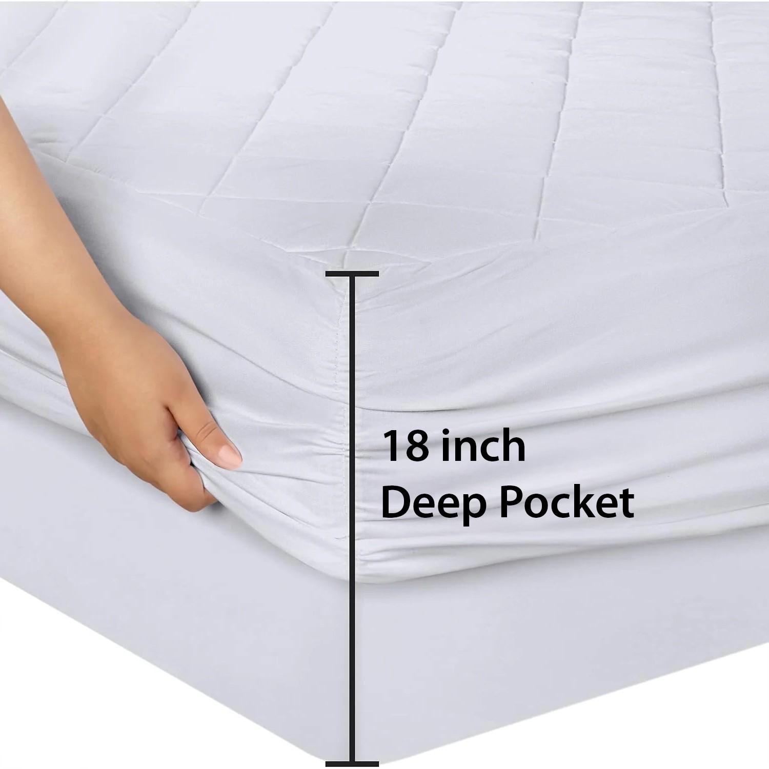 Hypoallergenic Quilted Mattress Pad Protector gallery