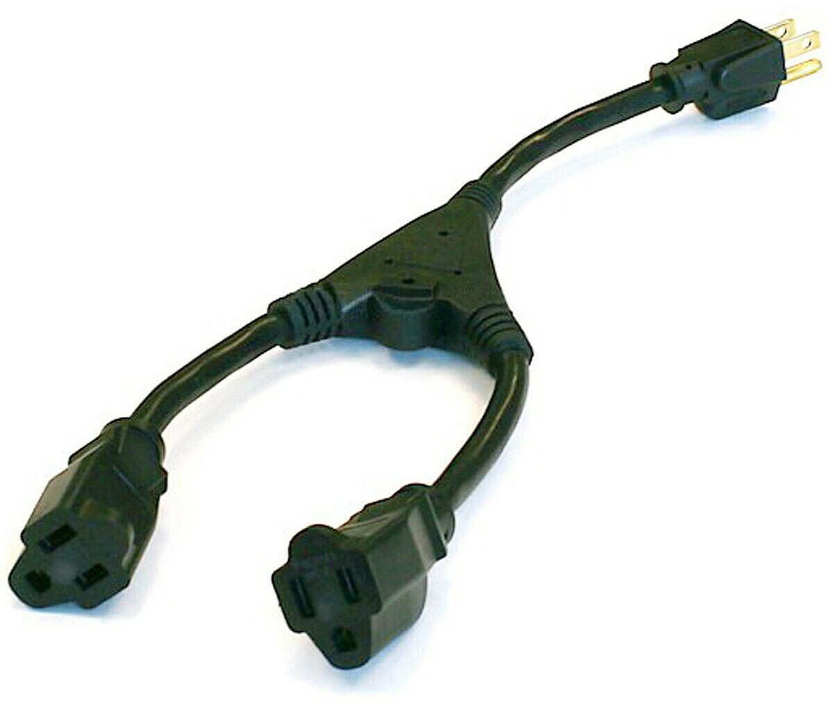 Convert 1 ac outlet to 2 Splitter 14" Y Power Cord 14awg 15 amp MONOPRICE 5309 gallery