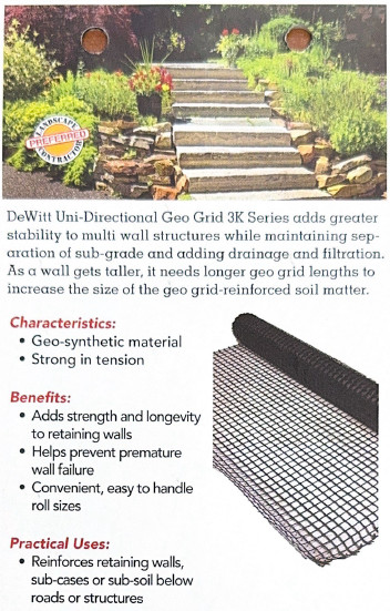 DeWitt Biaxial GeoGrid (multiple sizes and strengths) gallery