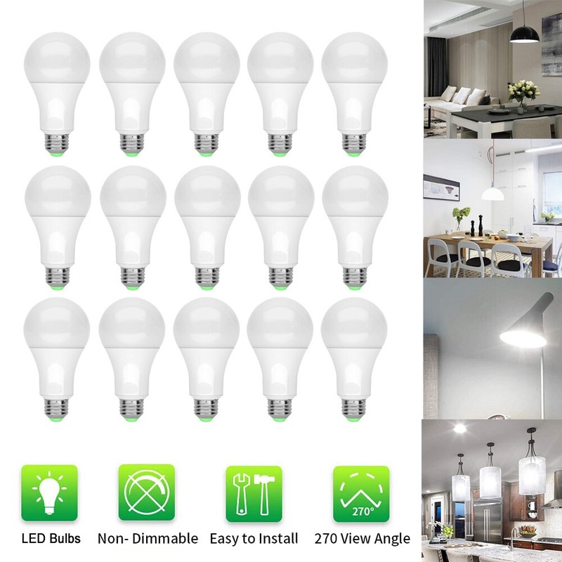 16X LED Light Bulbs Replacement 100W Eq/15W Daylight E26 6500K Home Bedroom Lamp gallery