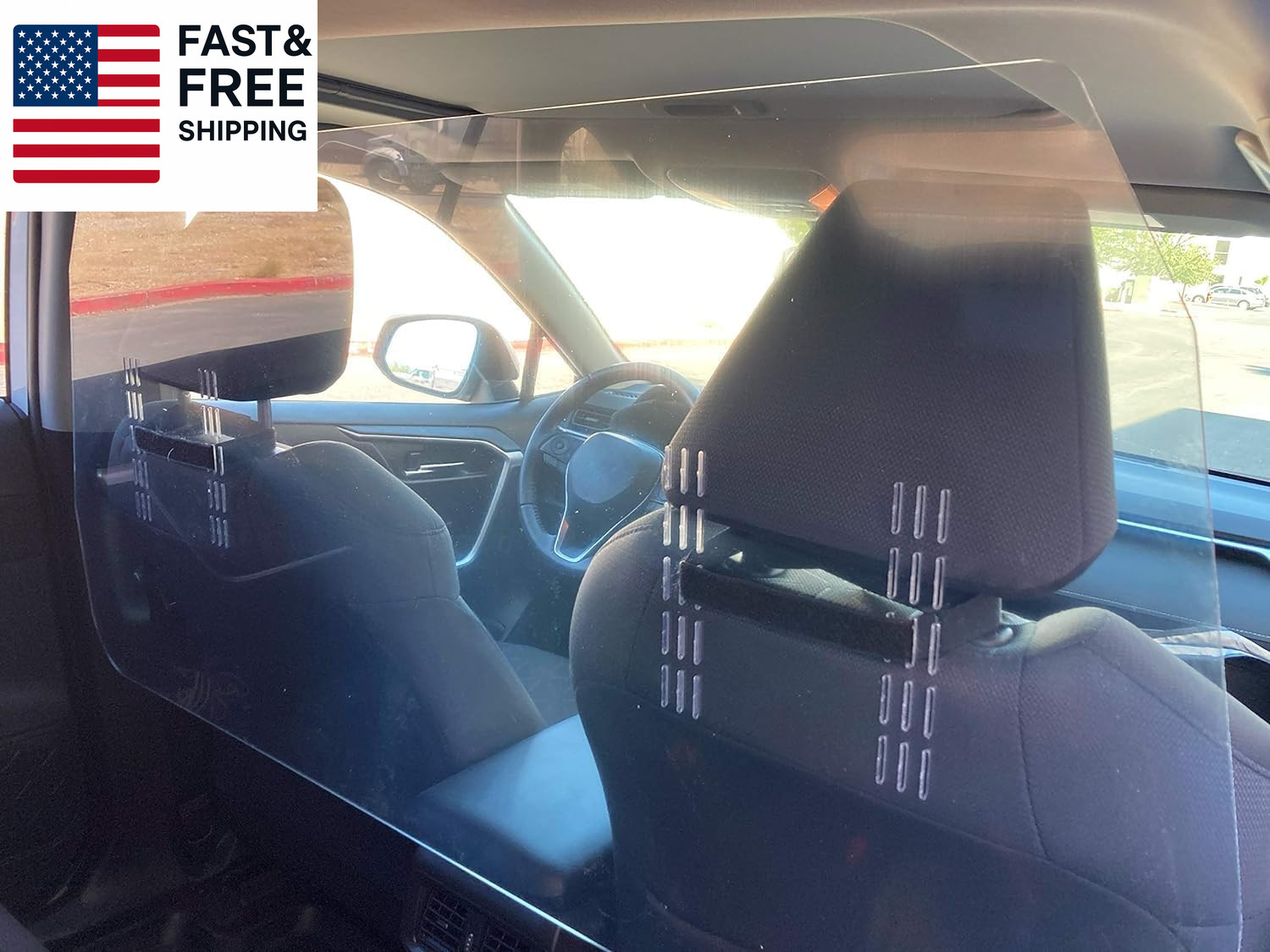 Rideshare Shield Vehicle Sneeze Guard Interior Safety Barrier Car SUV Taxi Drive gallery