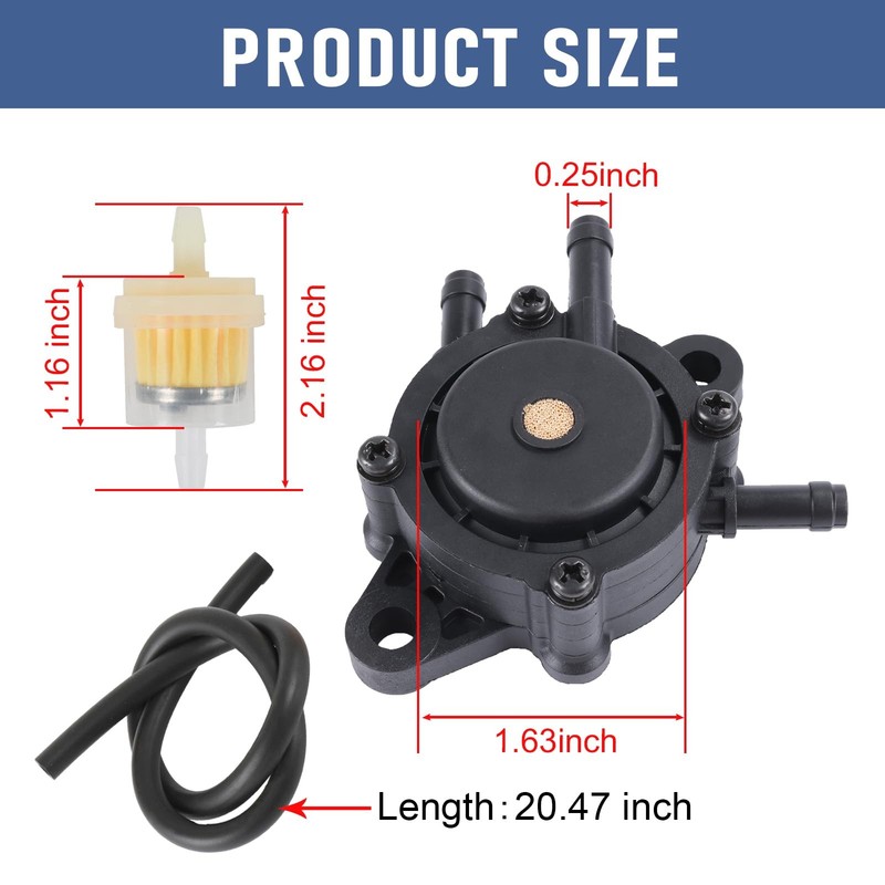 Fuel Pump Replacement BS 808656 Kohler 7000 Series 17HP-25HP Kawasaki John Cub gallery