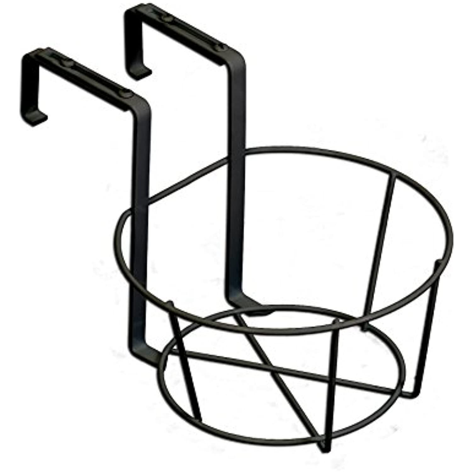 Panacea 89049 Ring Over The Deck Adjustable Flower Pot Holder, Black, 8-Inch gallery