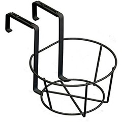 Panacea 89049 Ring Over The Deck Adjustable Flower Pot Holder, Black, 8-Inch