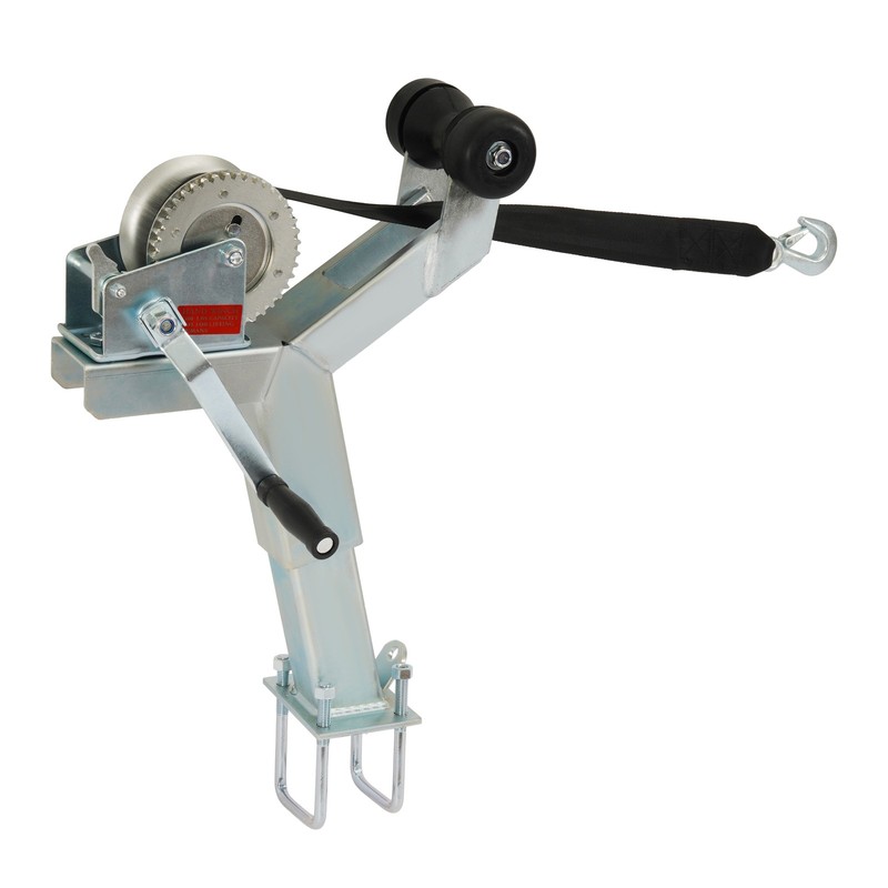 1400lbs Adjustable Winch Post Winch Stand W/ Roller Winch For Boat or Trailer gallery