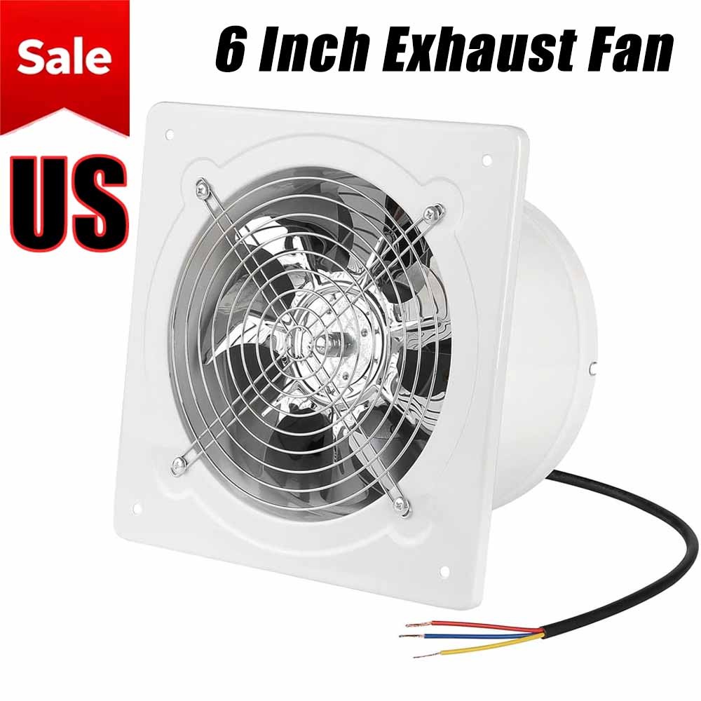 6" Exhaust Fan Ventilation Extractor Fan 110V Square Ceiling/Wall-Mounted Vent gallery