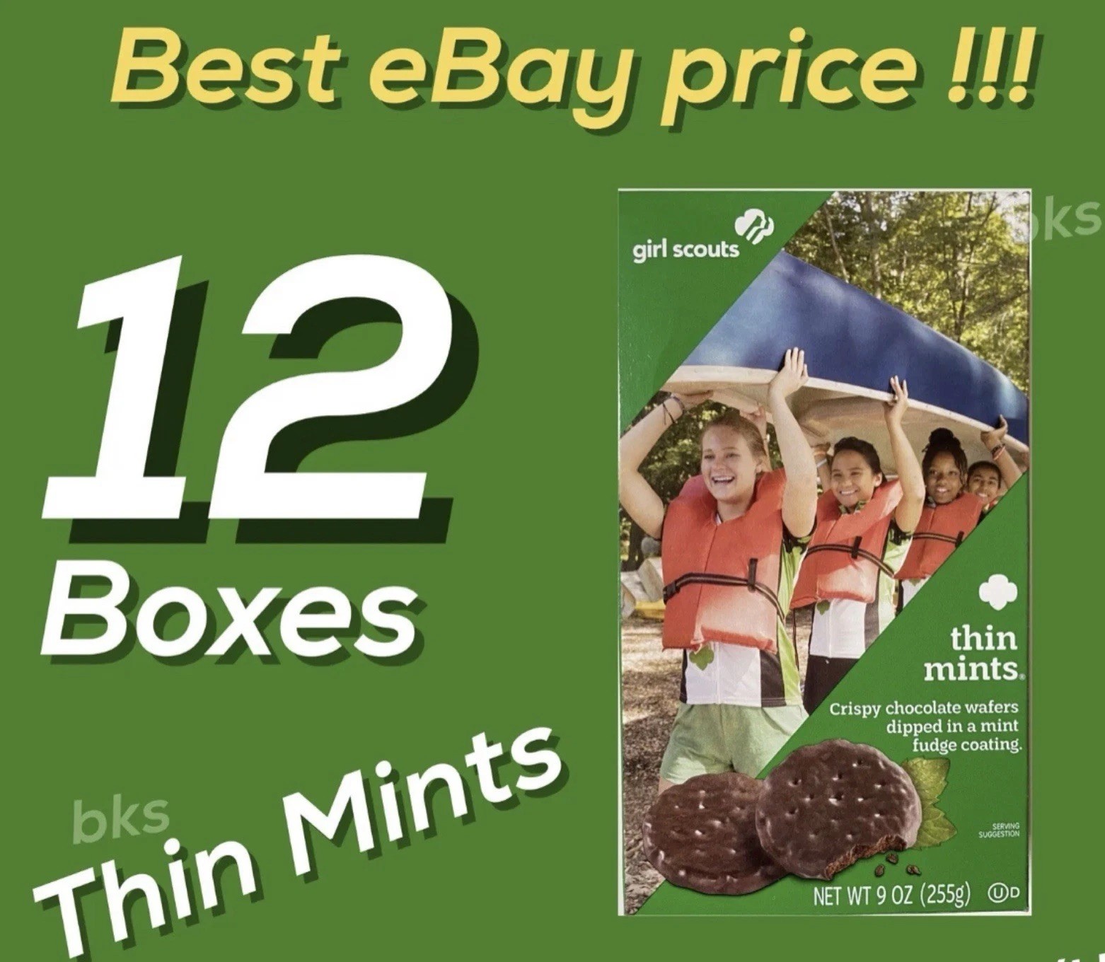 12 Boxes Girl Scouts Thin Mints Cookies Chocolate Fudge Case Lot Snacks gallery
