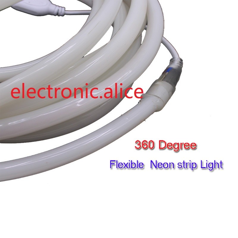 360 Degree Glow Flexible LED Neon Light 220V 120leds/m indoor outdoor Lighting gallery