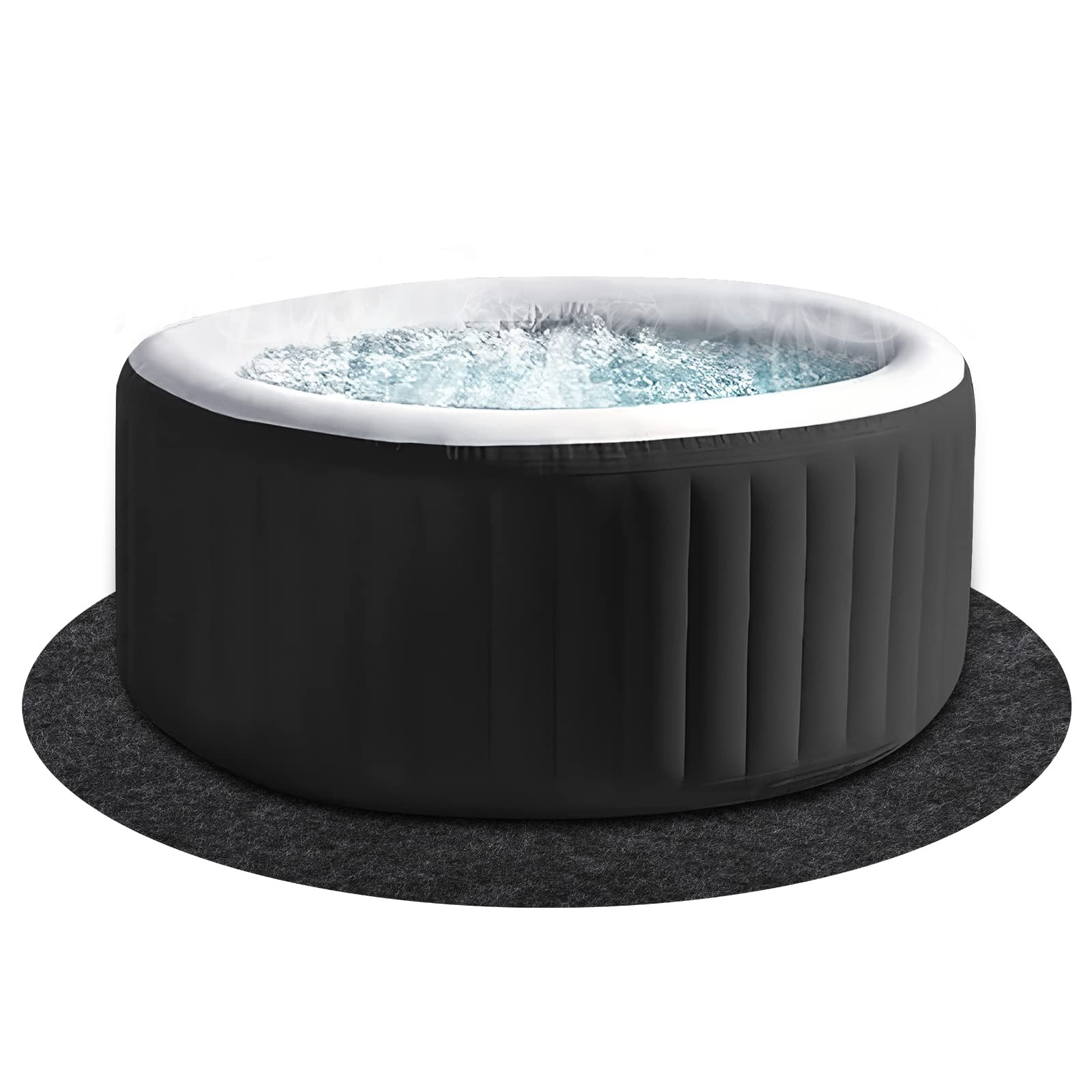 72" Hot Tub Mat Washable Protector with SlipProof Backing for Inflatable Tubs gallery
