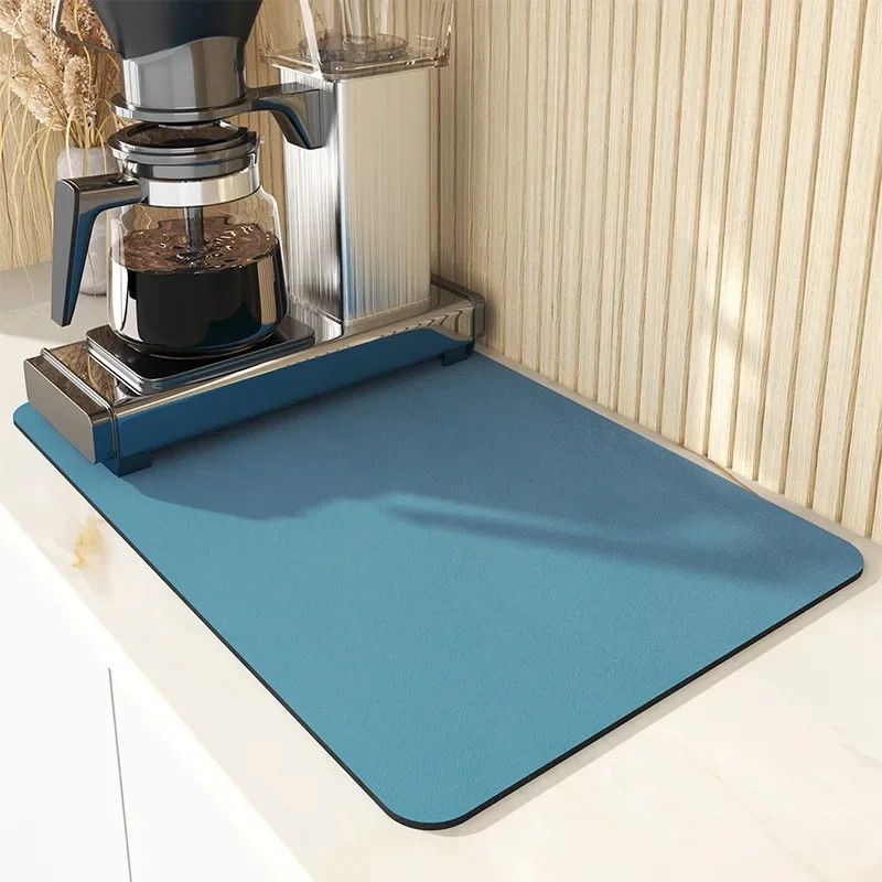 Large Kitchen Super Absorbent Mat Coffee Dish Draining Mat Drying Mat Quick Dry