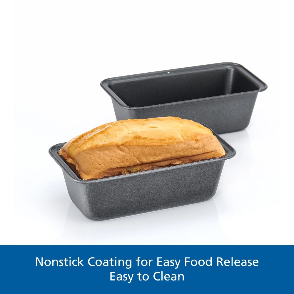 Nonstick Mini Loaf Pan 5.7x3x2 Inch 2 Pack Small Bread Baking Molds gallery