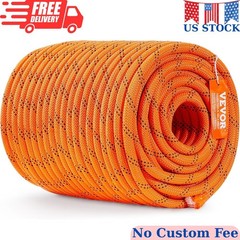 Double Braided Polyester Rope, 1/2 in x 220 ft, 48 Strands, 8000 LBS Breaking