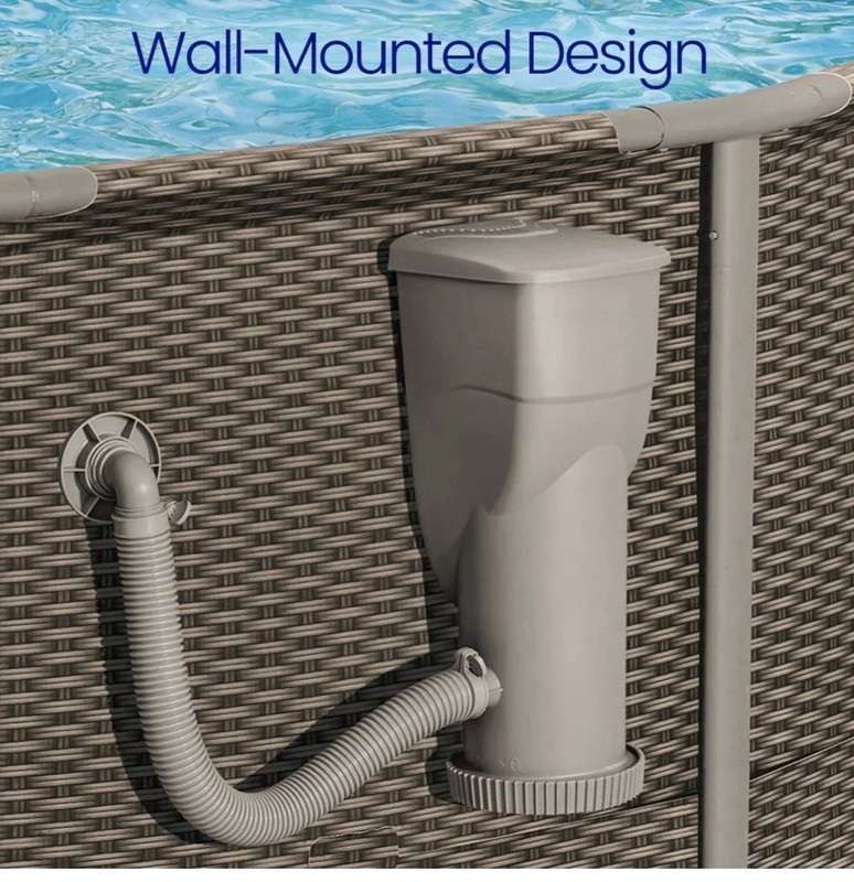 Funsicle 1500 Gallon SkimmerPlus Filter Pump System for Above Ground Pool, Gray gallery