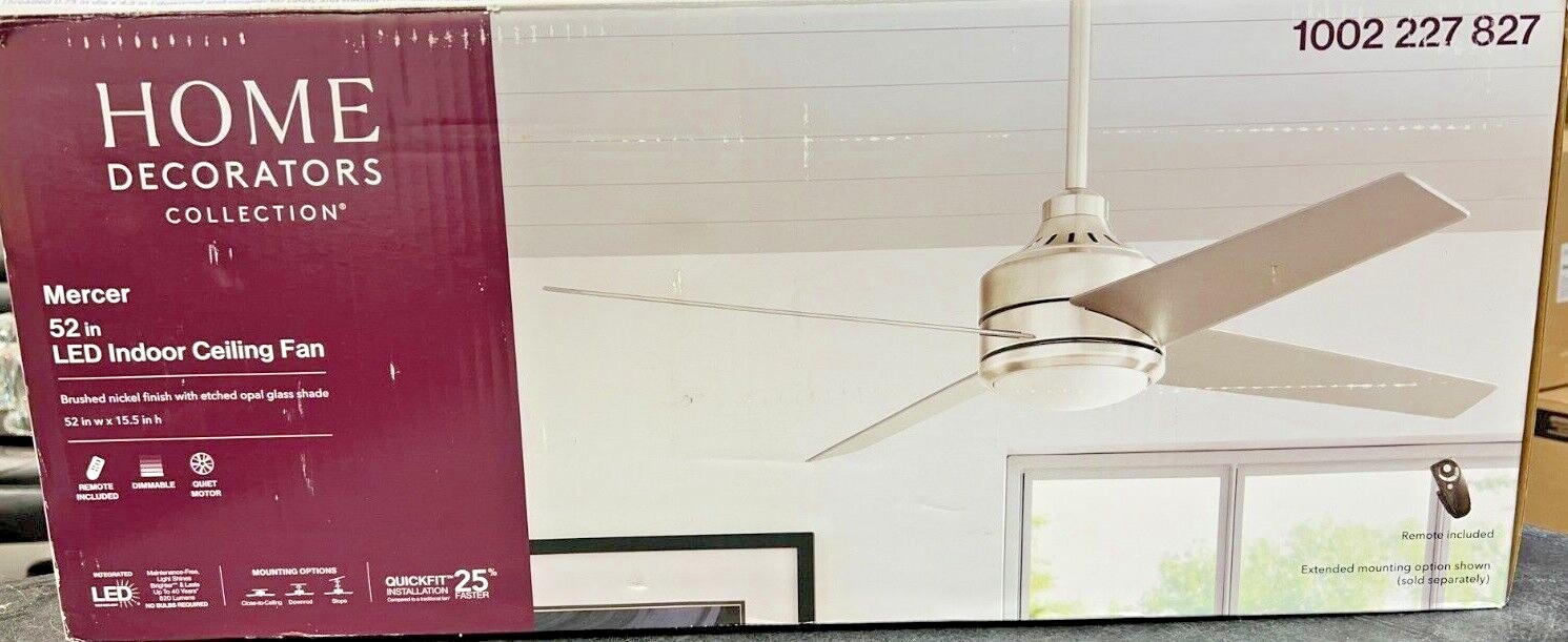 Home Decorators Collection Mercer 52" Ceiling Fan 1002227827 Replacement parts gallery