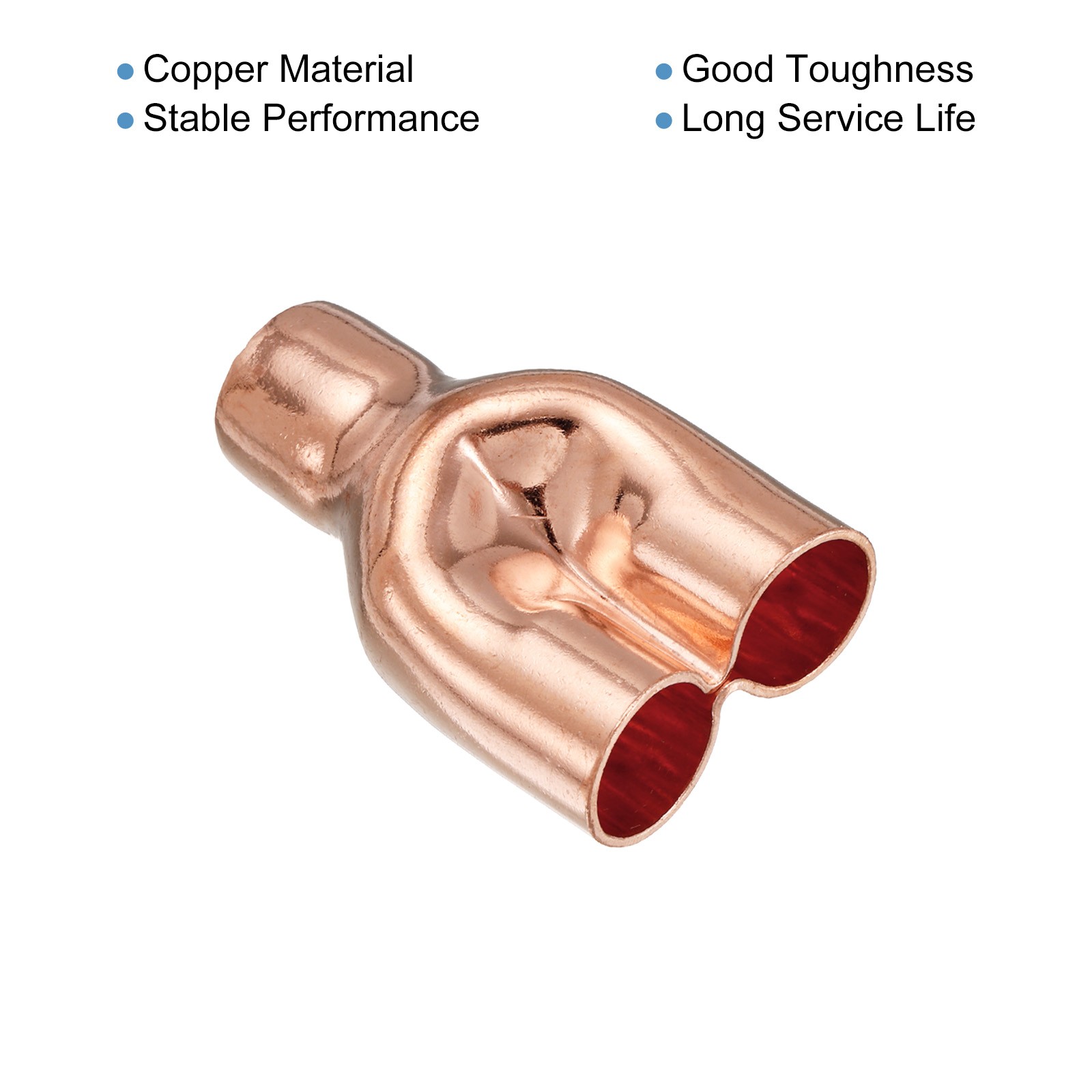 2 x Tee Y Type Copper Fitting Welding Joint Split Union Intersection 16mm 5/8" gallery