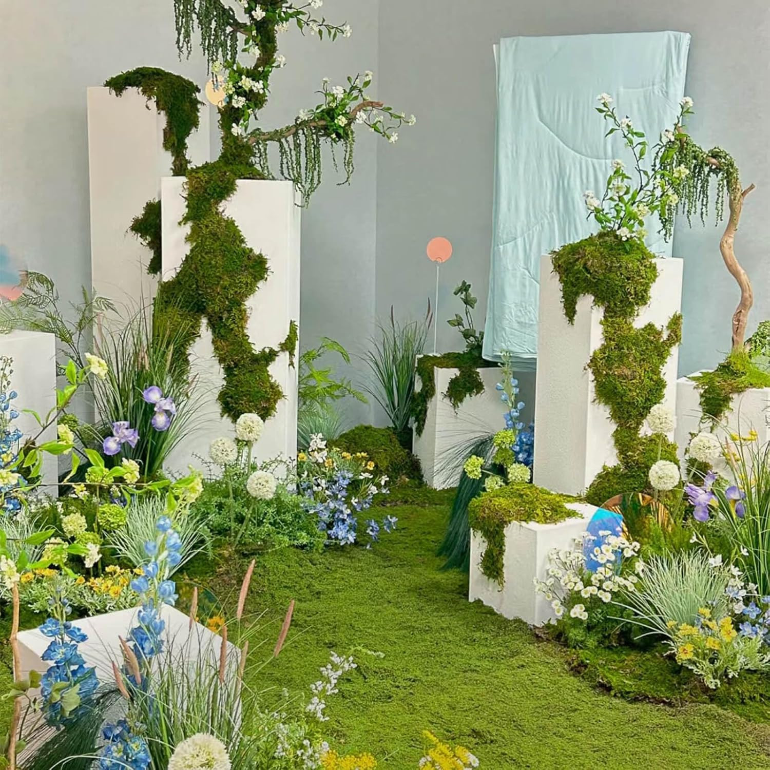 Realistic 65.8 Sq Ft Artificial Moss Mat for Indoor & Outdoor Decor gallery