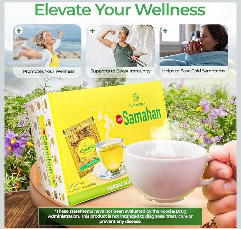 Link Samahan Ayurvedic Tea Natural Drink for Cough & Cold 100% Herbal Tea gallery