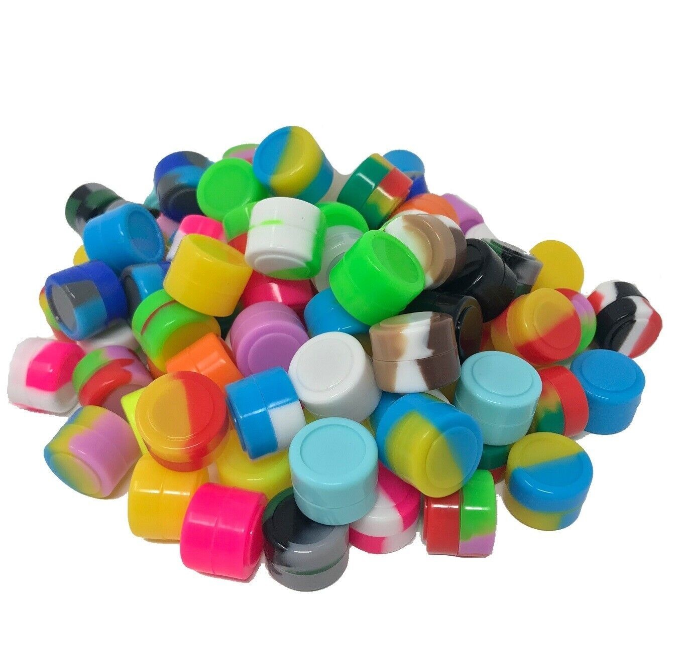 2ml Silicone Container Jar Multi Color Round Non-Stick Wholesale Lot 50 Pcs gallery