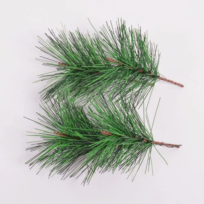 Artificial Green Pine Needles Branches Fake Small Twigs Stems 30 gallery