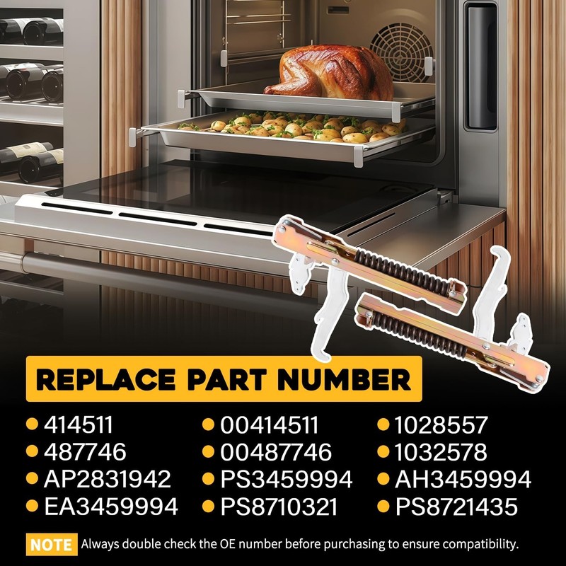 2 Pack Oven Door Hinge Set for 30" Ranges - Compatible with Bosch & Thermador, R gallery