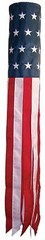 (2 PACK) 60″ USA WindSock Embroidered American Flag Wind Sock 100D Fabric