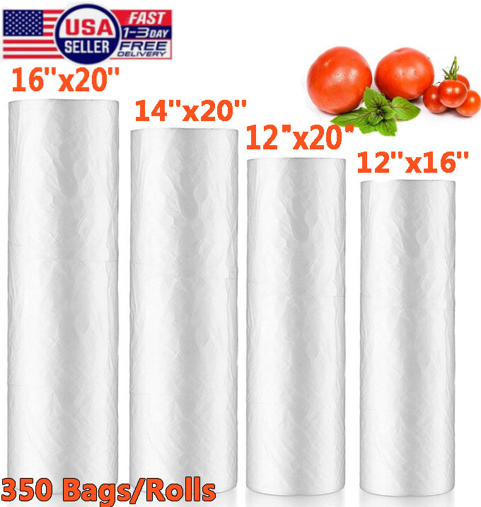 Plastic Clear Produce Bag Kitchen Food Storage 12x16 12x20 14x20 16x20 350/Roll gallery