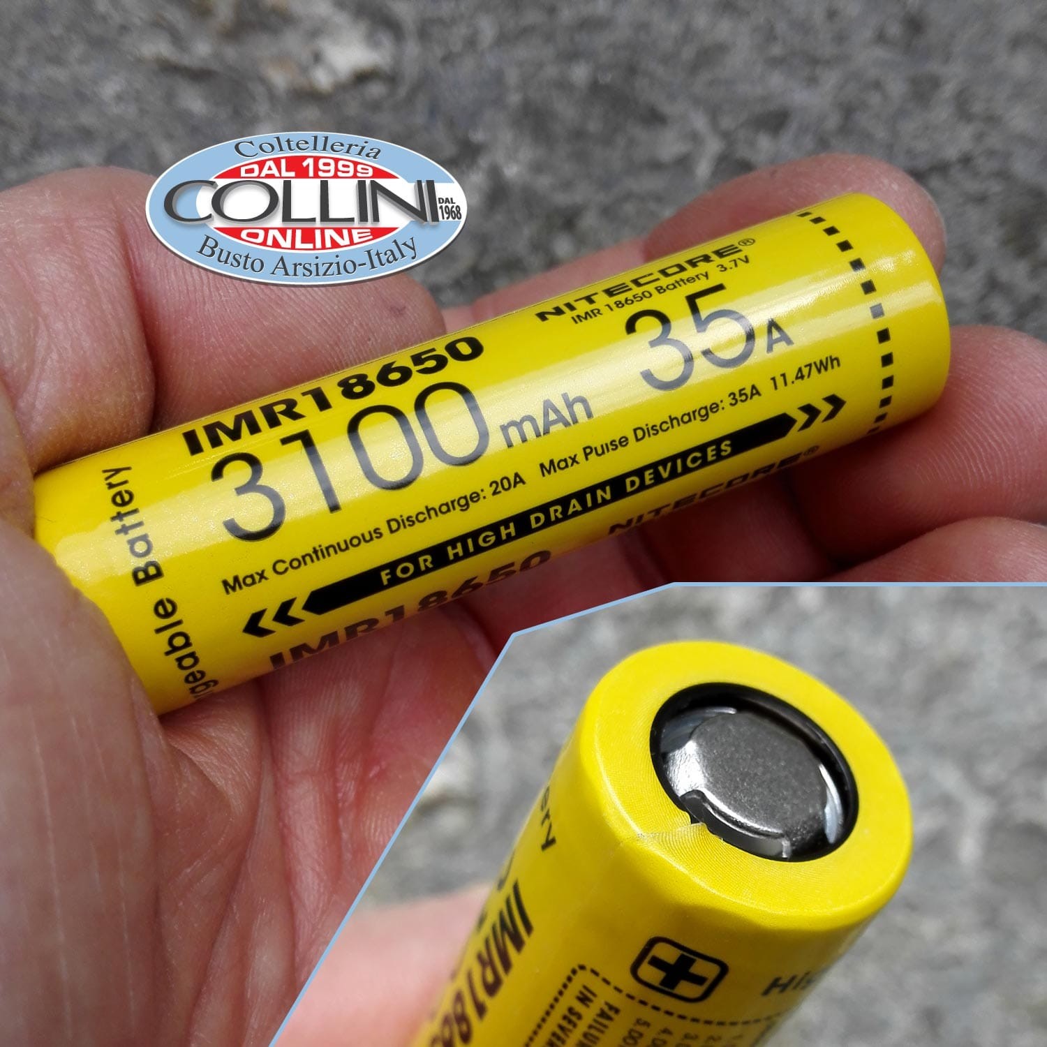 Nitecore - IMR18650 - 3.6V Rechargeable Battery for CI7, MH23 - 35A - 3100mAh gallery