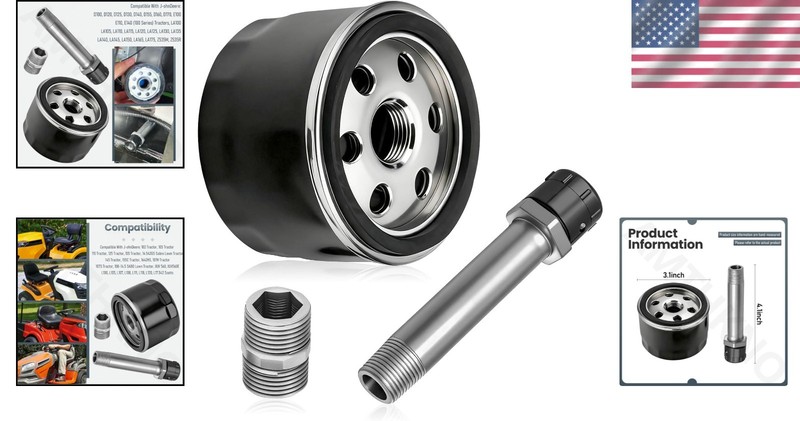 3-Piece Easy Change Conversion Kit for John Deere Tractors – Oil Filter & More gallery