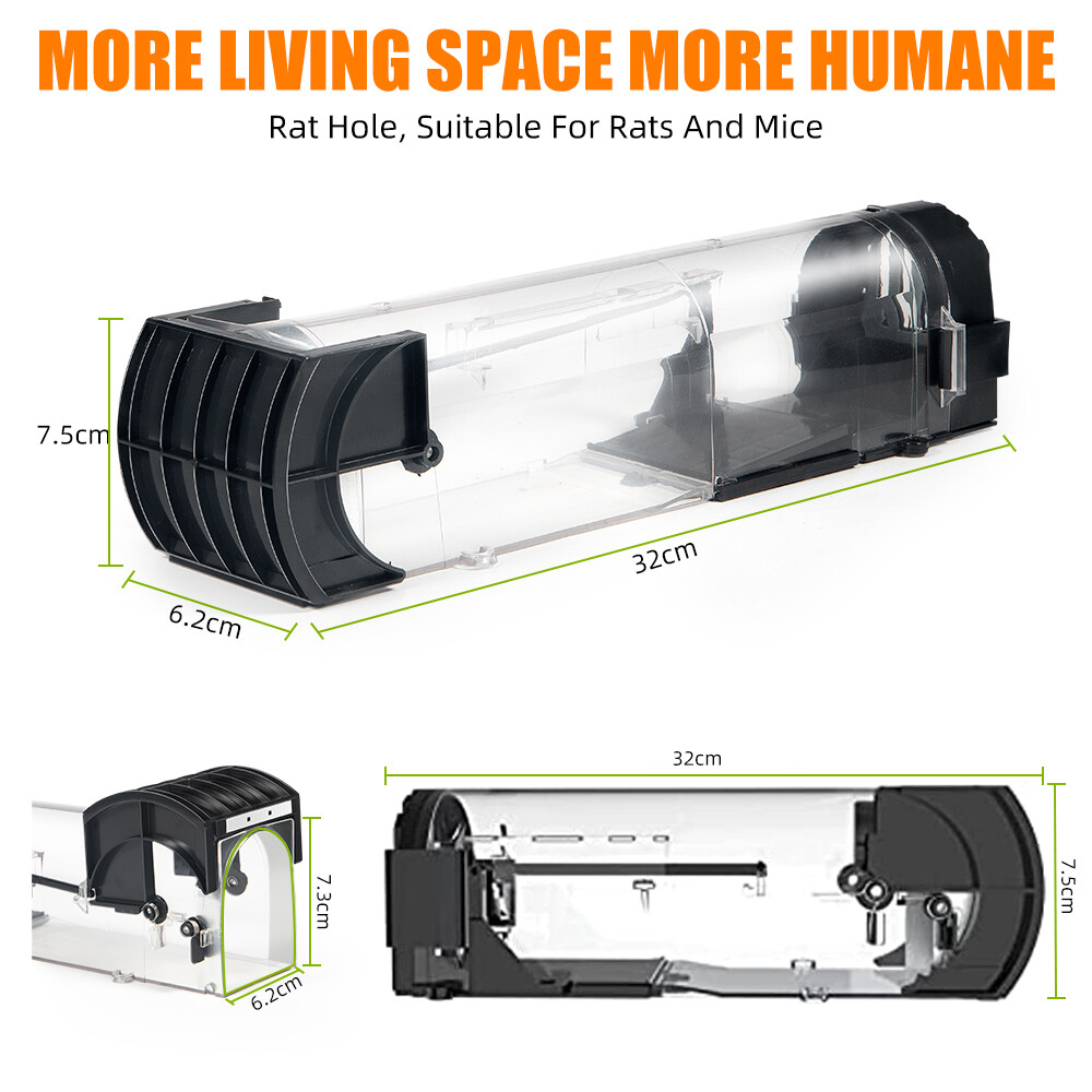 Rat Trap - Quick Catch Design, Ideal for Home, Farm & Storage Areas, Easy Setup