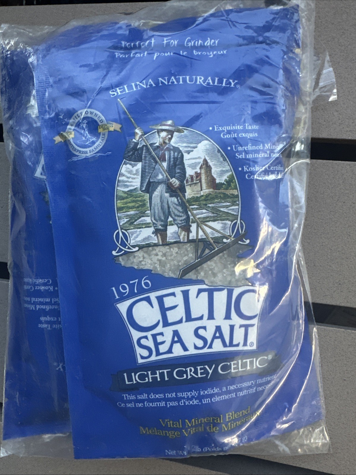 Selina Naturally Light Grey Celtic Sea Salt 1 Pound Resealable Bag 2 Bags gallery