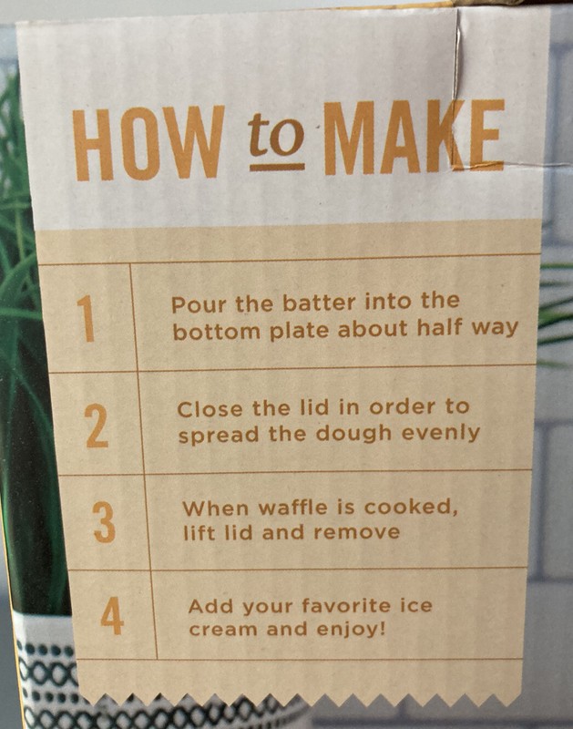 Waffle Bowl Maker Koji Target Electric 4 Minutes BPA Free Ice Cream Small Recipe gallery