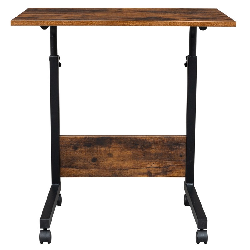Rolling Adjustable Height Side Table 15MM Chipboard Steel Baffle gallery