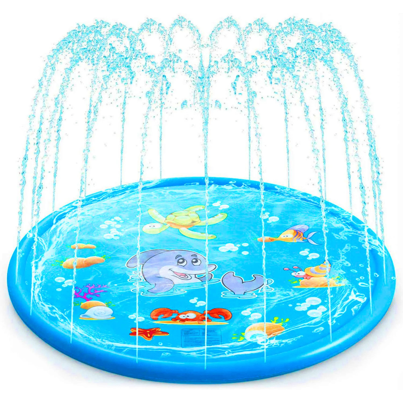 Splash Pad Sprinkler for Kids 39" Splash Play Mat Outdoor Water Toy Inflatable S gallery