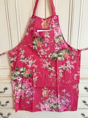 Gorgeous NEW APRIL CORNELL APRON ~ “Cottage Rose” ~ 31 X 30 ALL COTTON