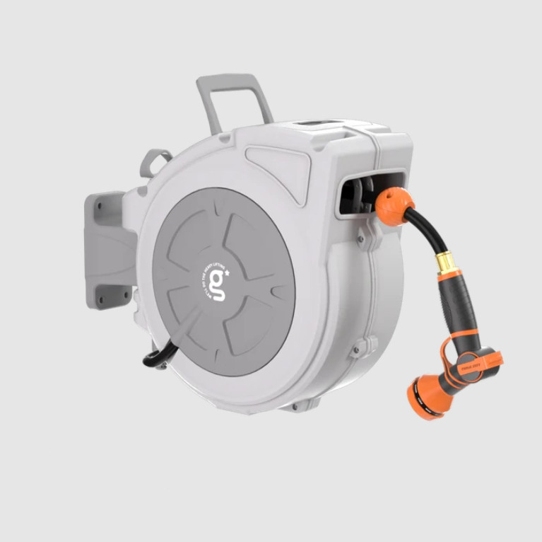 Giraffe Tools Retractable Garden Hose Reel 1/2" x 65 ft Heavy Duty Watering hose gallery