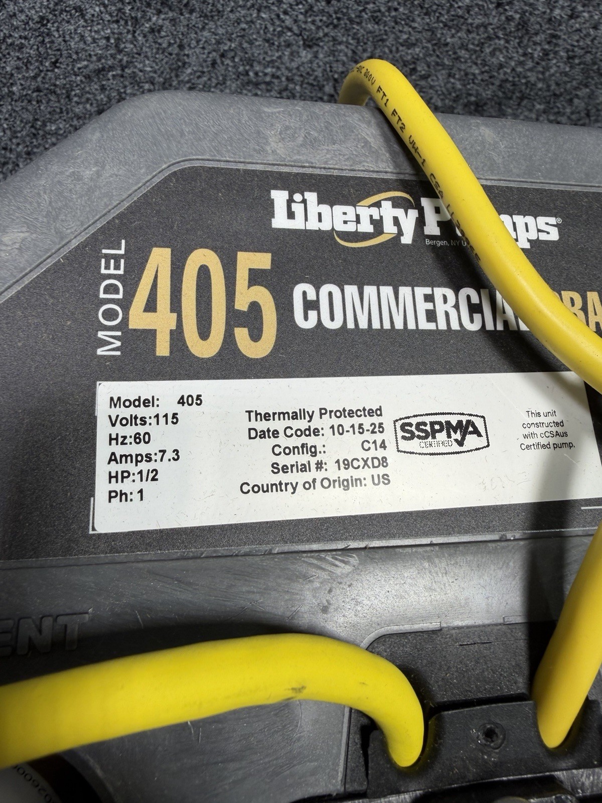 Liberty Pumps 405 Commercial Automatic Drain Pump 2", 115V, 1/2 HP gallery